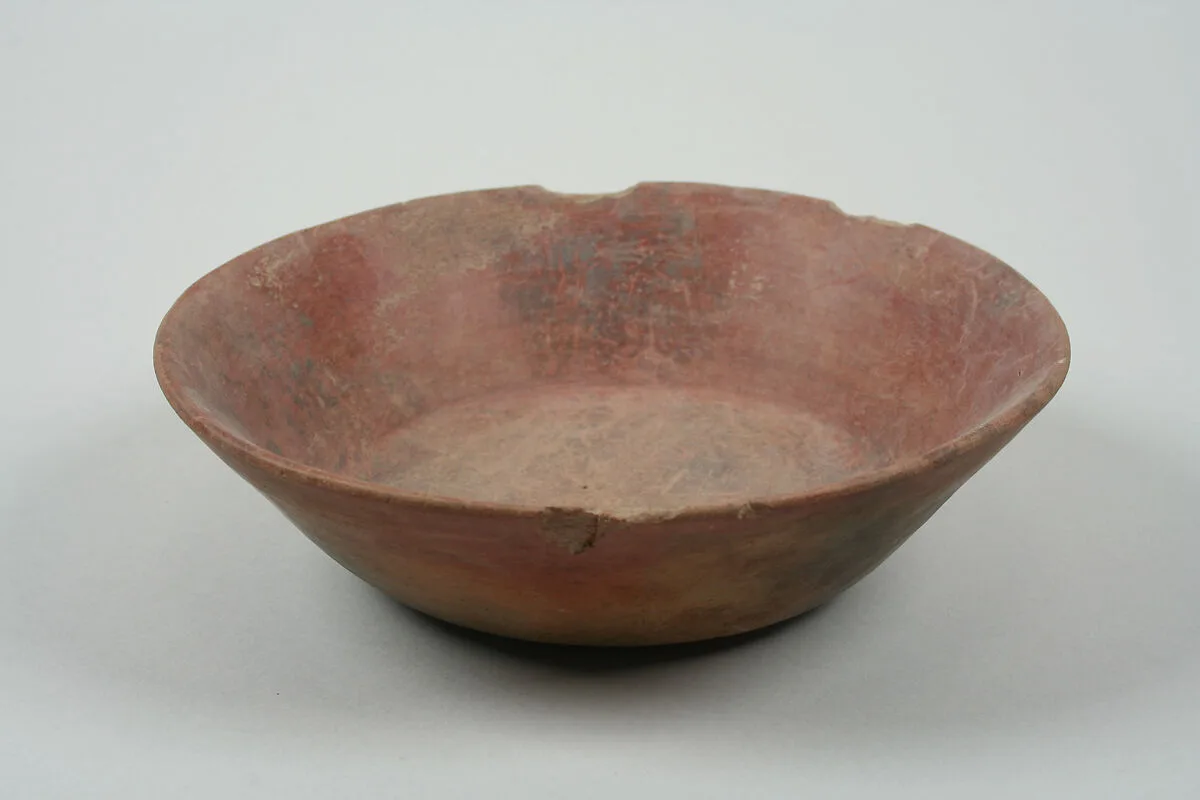Undecorated painted bowl with flaring sides — Unknown