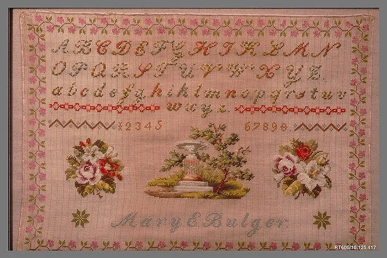 Embroidered Sampler — Mary E. Bulger