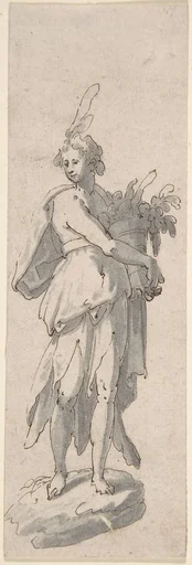 Female Holding a Plant