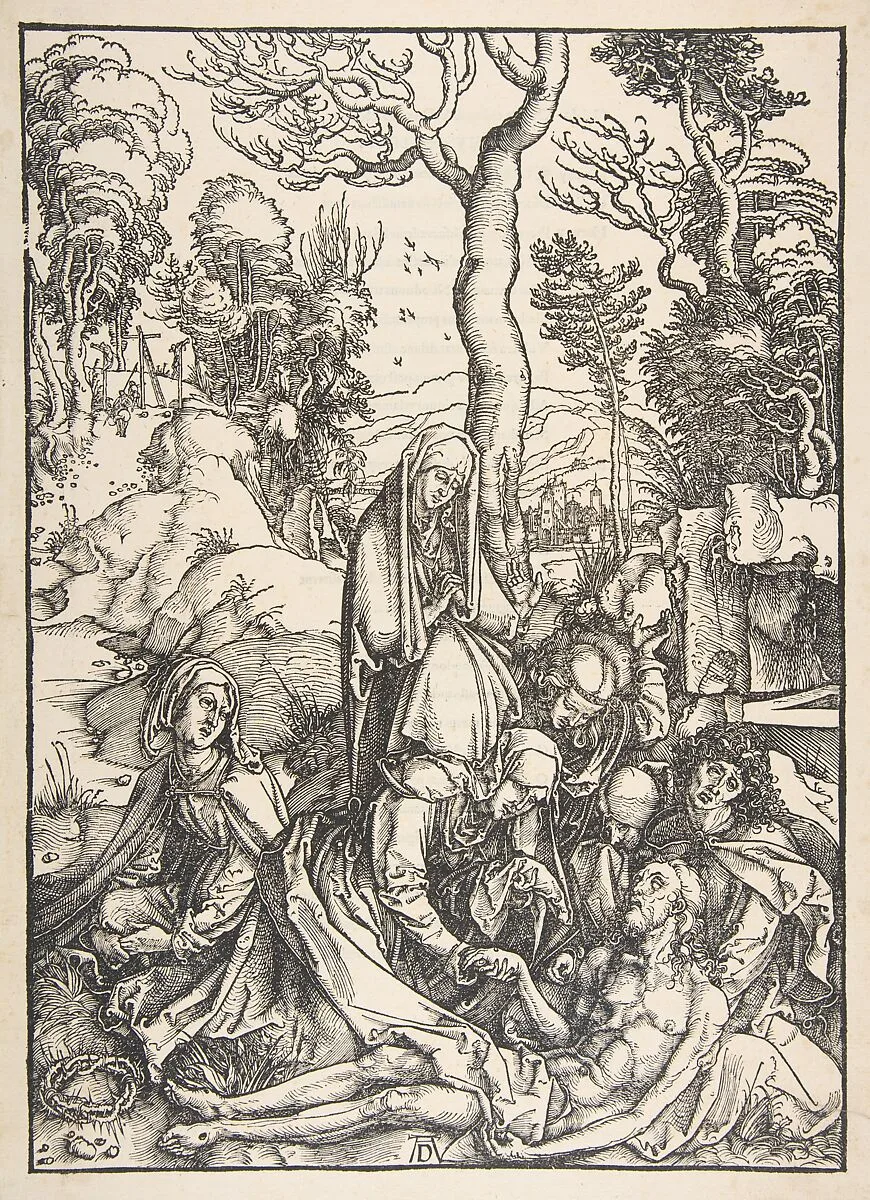 The Lamentation, from "The Large Passion" — Albrecht Dürer