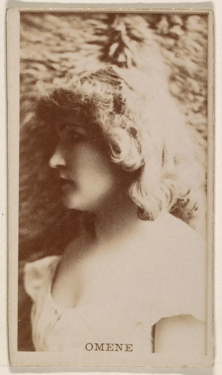 Omene, from the Actresses series (N245) issued by Kinney Brothers to promote Sweet Caporal Cigarettes — Kinney Brothers Tobacco Company
