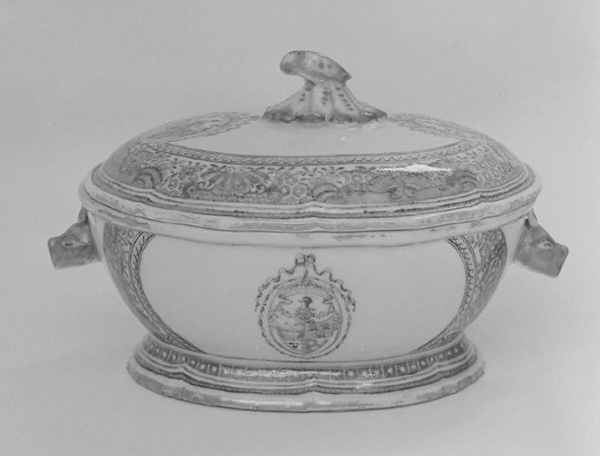 Sauceboat with cover (part of a service) — Unknown