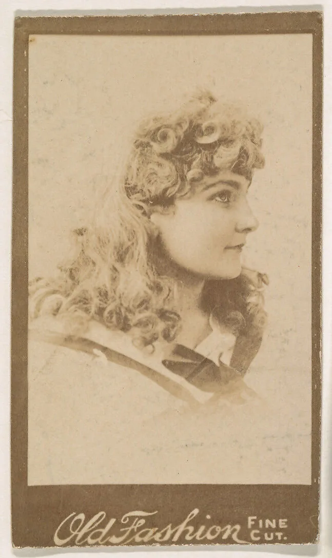 Portrait of actress in profile, from the Actresses series (N664) promoting Old Fashion Fine Cut Tobacco — Unknown