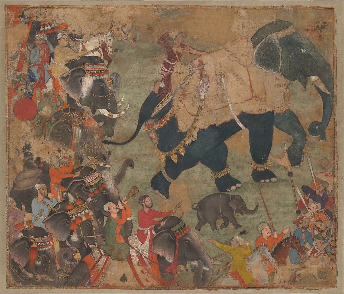 A Prince Riding an Elephant in Procession — Unknown
