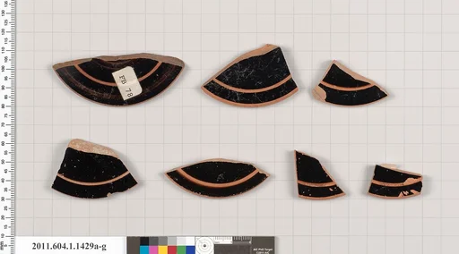Terracotta fragments of kylikes (drinking cups)