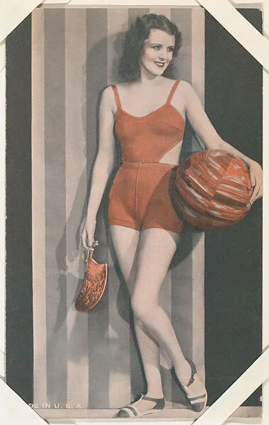 Actress with beach ball (W423) — Unknown