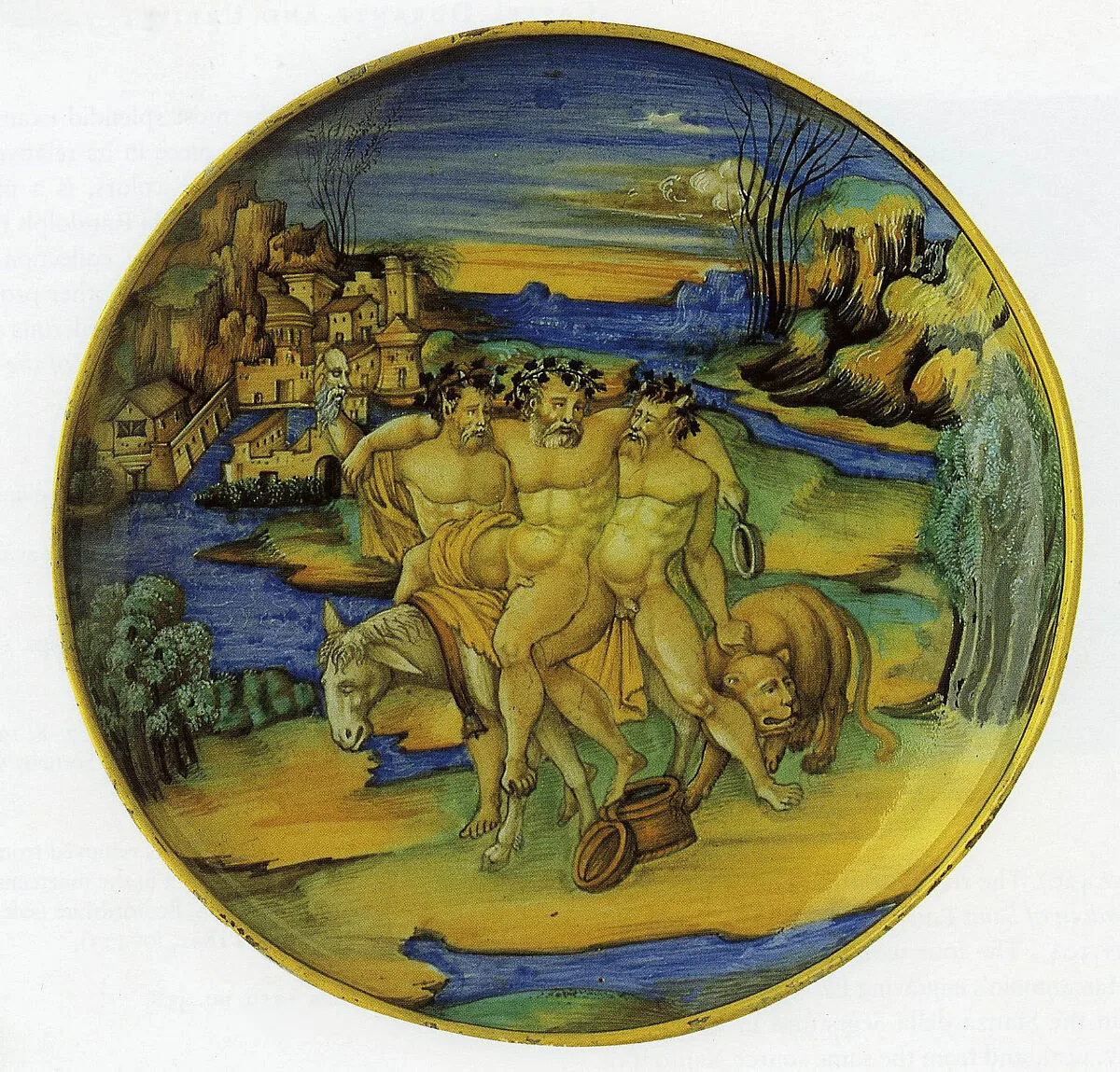 Dish (coppa): The satyr Silenus on an Ass — the "Milan Marsyas" Painter