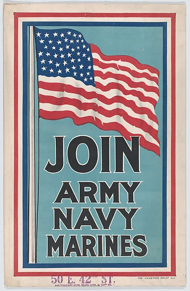 Join Army, Navy, Marines — The Hegeman Print