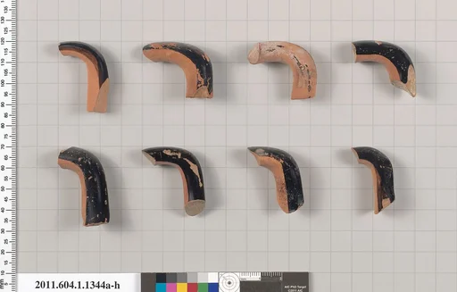 Terracotta fragments of kylikes (drinking cups)