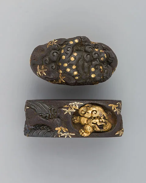 Sword-Hilt Collar and Pommel (Fuchigashira) — Unknown