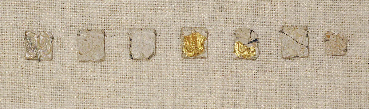 Glass ornaments with gold leaf overlay — Unknown
