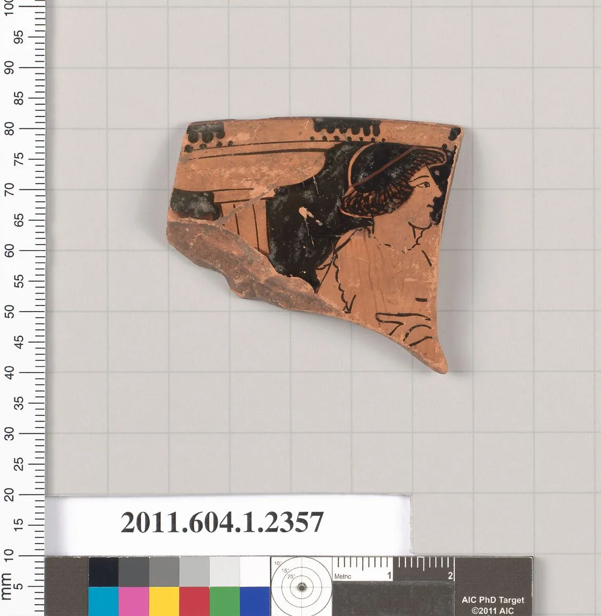 Terracotta rim fragment of a kylix (drinking cup) — Unknown