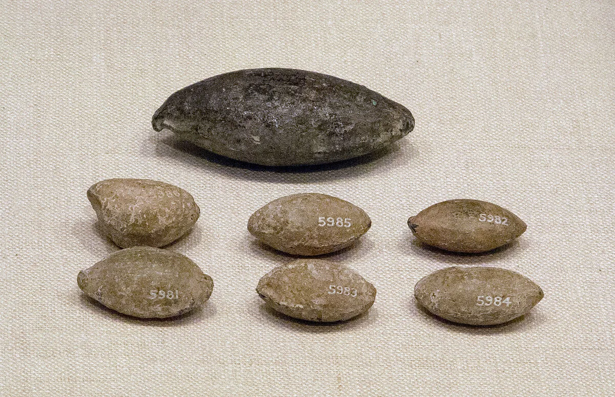 Lead sling bullet — Unknown