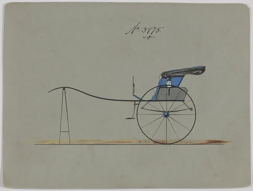 Design for Dog Cart or 2 Wheeler, no. 3875