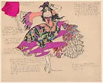 Drawing for a theatrical costume for captive Portuguese women
