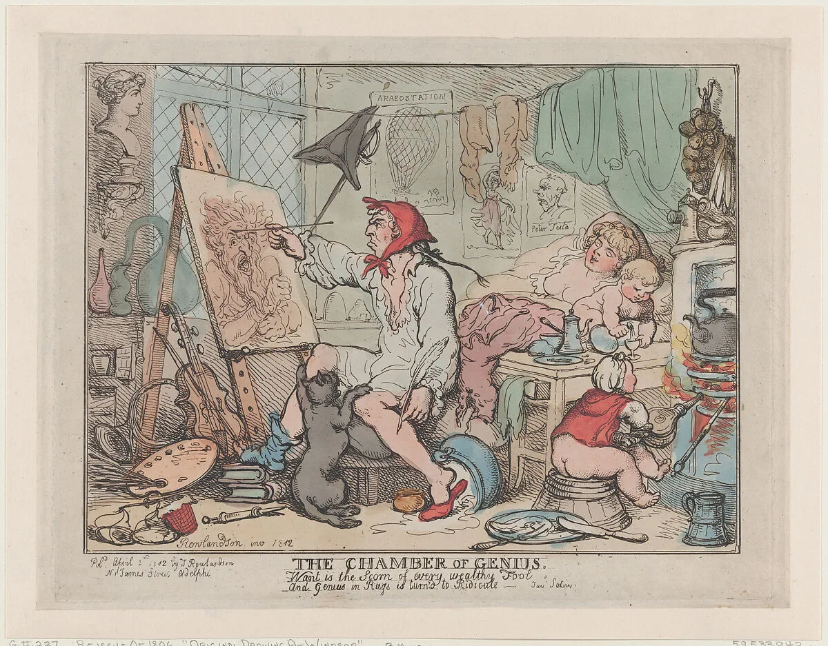 The Chamber of Genius — Thomas Rowlandson