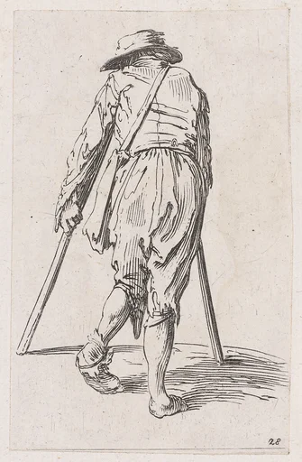Reverse Copy Le Mendiant aux Béquilles Coiffé d'un Bonnet (The Beggar on Crutches Wearing a Bonnet), from Les Gueux suite appelée aussi Les Mendiants, Les Baroni, ou Les Barons (The Beggars, also called the Barons)