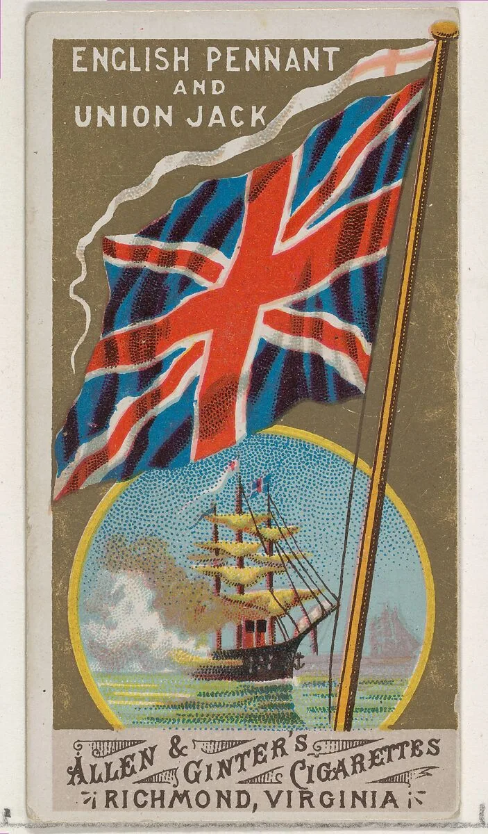 Royal Standard, Great Britain, from Flags of All Nations, Series 1 (N9) for Allen & Ginter Cigarettes Brands — Allen & Ginter