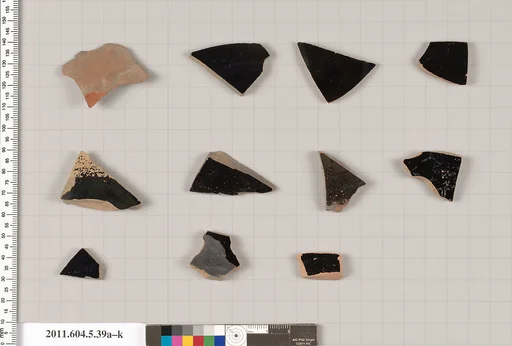 Terracotta fragments of kylikes (drinking cups)