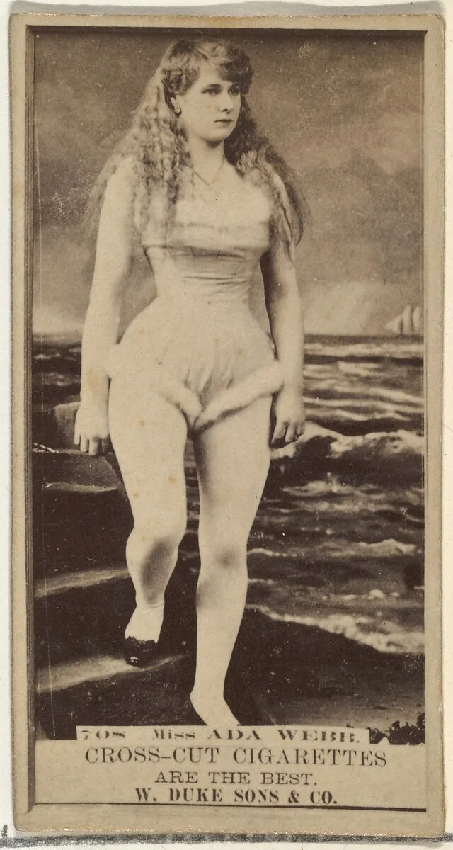 Card Number 708, Ada Webb, from the Actors and Actresses series (N145-3) issued by Duke Sons & Co. to promote Cross Cut Cigarettes — W. Duke, Sons & Co.