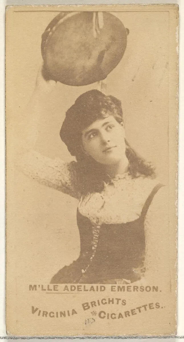 Mlle. Adelaid Emerson, from the Actors and Actresses series (N45, Type 1) for Virginia Brights Cigarettes — Allen & Ginter
