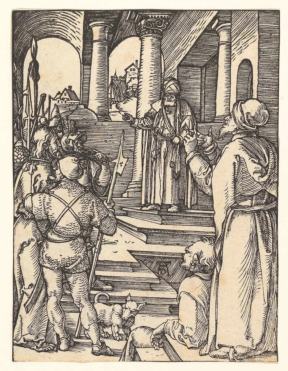 Christ Before Pilate, from "The Small Passion" — Albrecht Dürer