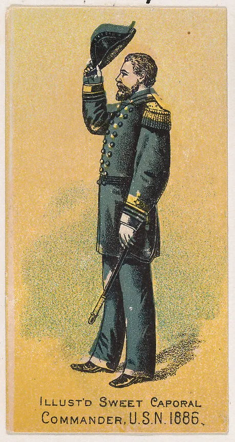 Commander, United States Navy, 1886, from the Military Series (N224) issued by Kinney Tobacco Company to promote Sweet Caporal Cigarettes — Kinney Brothers Tobacco Company