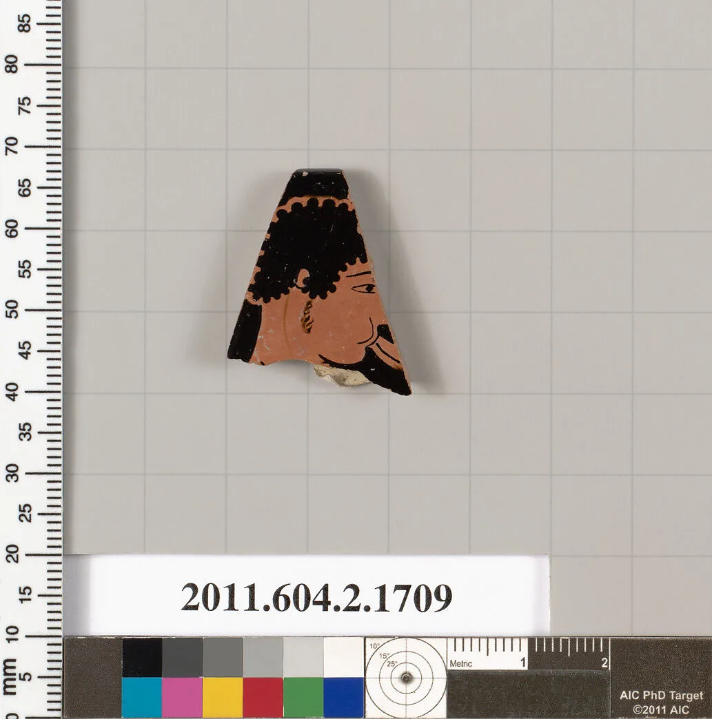 Terracotta rim fragment of a skyphos (deep drinking cup) — Unknown