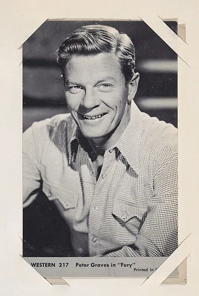 Peter Graves in "Fury" from TV and Radio Stars Exhibit Cards series (W409) — Unknown