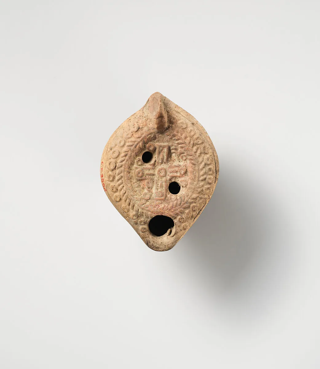Terracotta oil lamp — Unknown