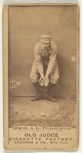 Arthur Albert "Doc" Irwin, Shortstop, Philadelphia, from the Old Judge series (N172) for Old Judge Cigarettes