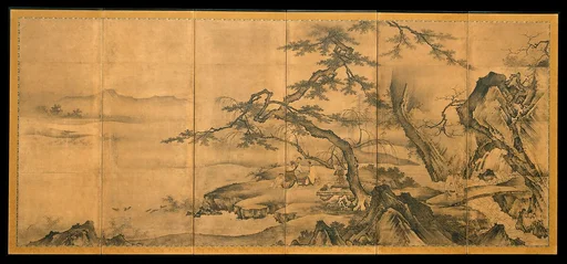 琴棋書画図屏風|The Four Accomplishments