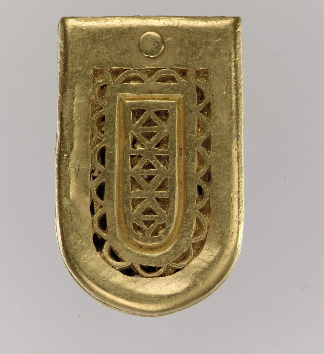 Gold Belt Buckle and Strap End — Unknown