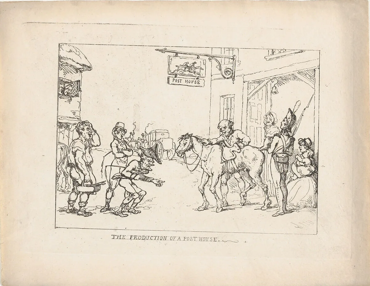 The Production of a Post House — Thomas Rowlandson|Rev. James Beresford