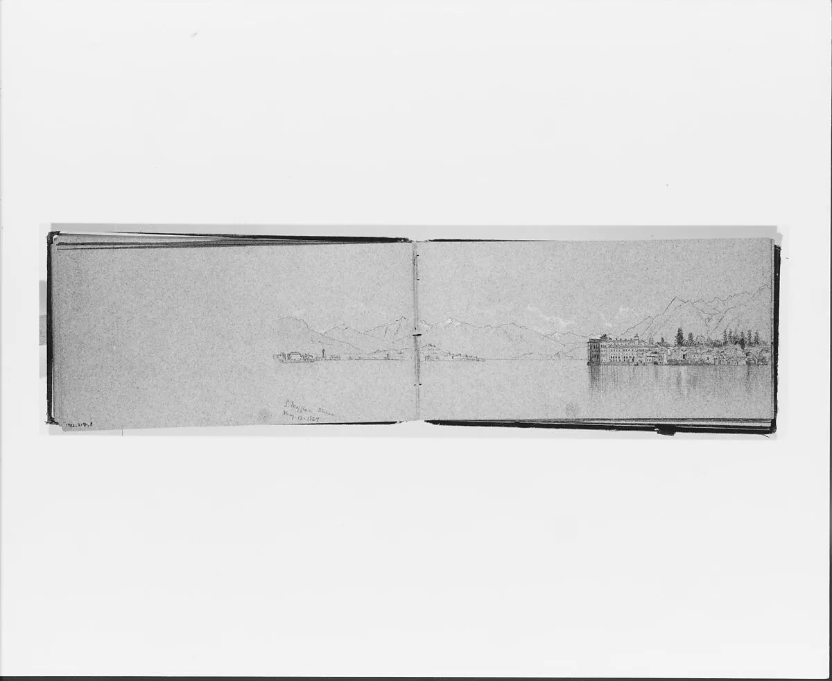 Lake Maggiore, May 12, 1869 (verso, from Sketchbook) — Jervis McEntee