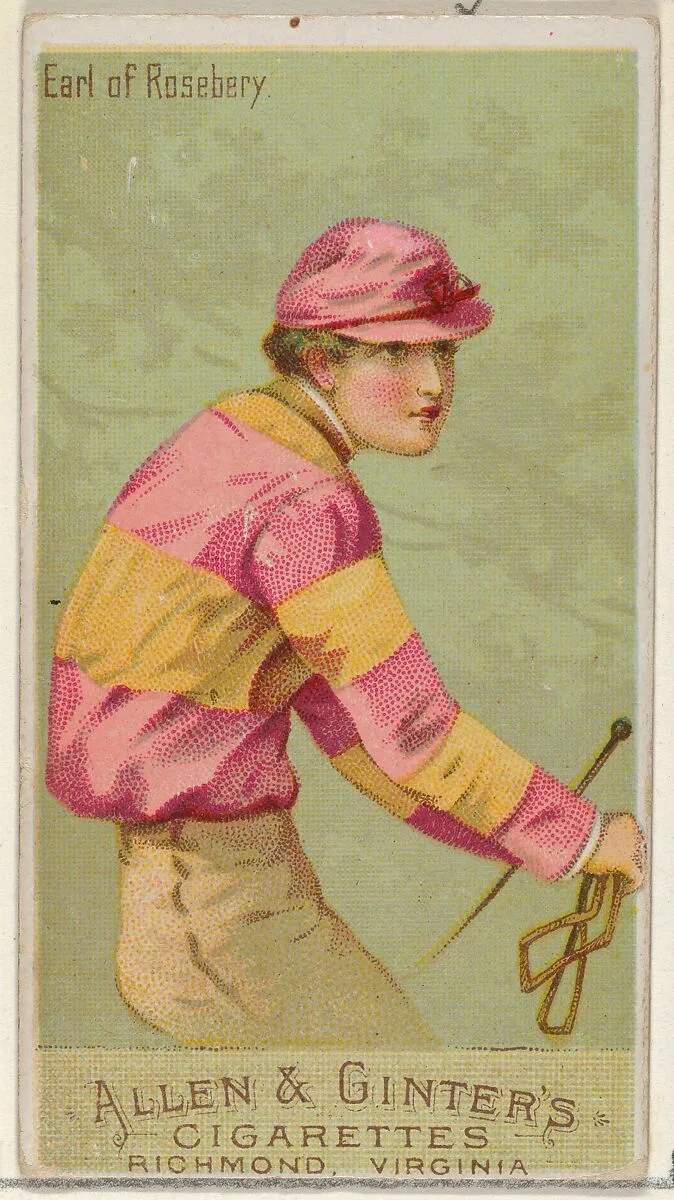 Duke of Rosebery, from the Racing Colors of the World series (N22a) for Allen & Ginter Cigarettes — Allen & Ginter