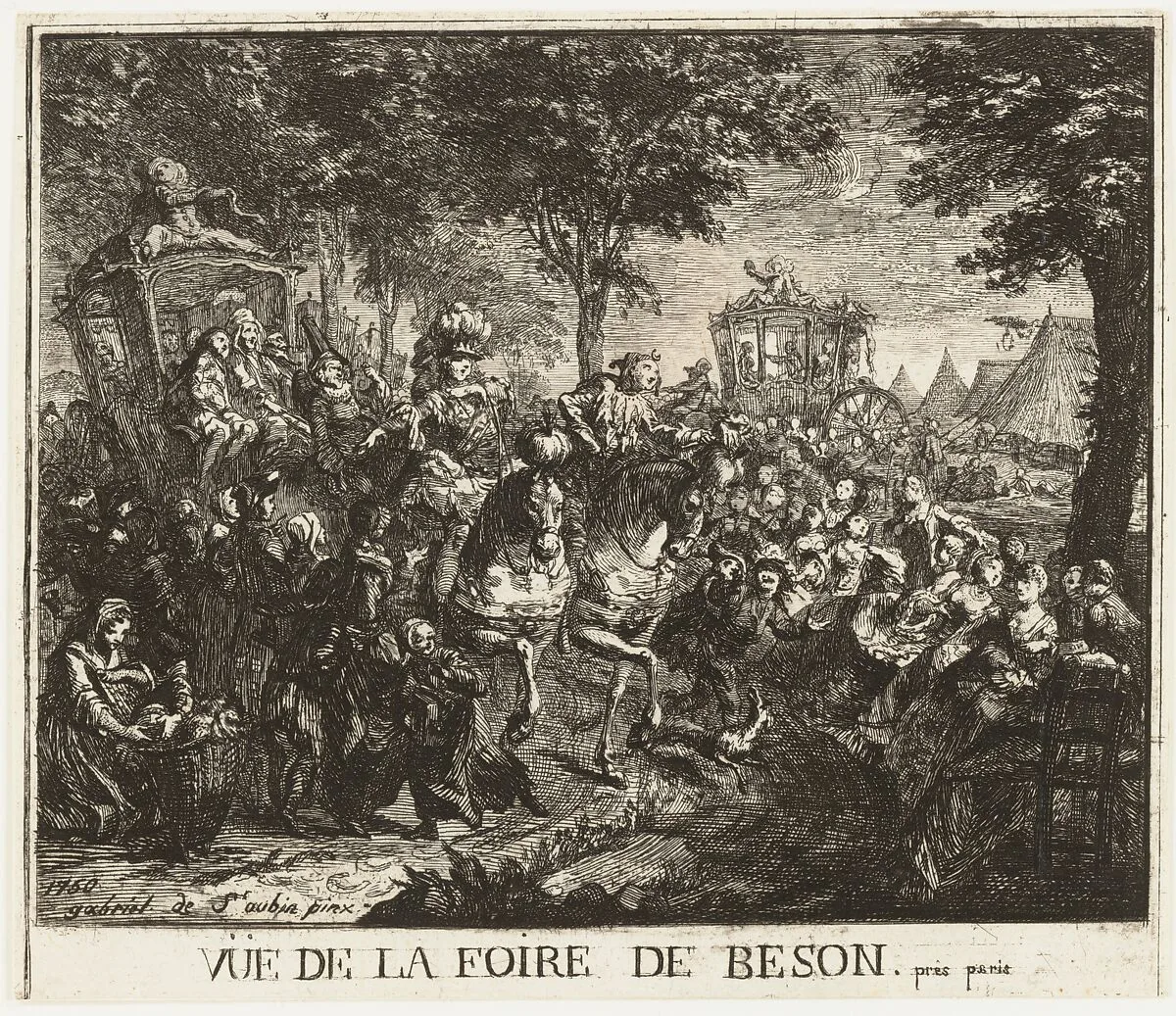Vue de la Foire de Bezons — Gabriel de Saint-Aubin