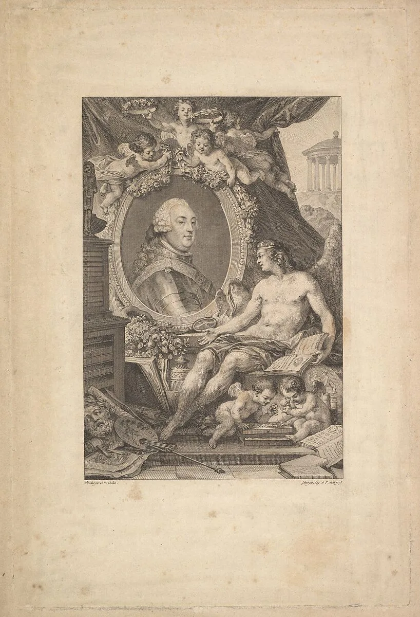 Portrait of Louis-Philippe, duc d'Orléans — Augustin de Saint-Aubin|Charles Nicolas Cochin II