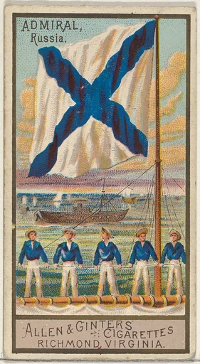 Admiral, Russia, from the Naval Flags series (N17) for Allen & Ginter Cigarettes Brands