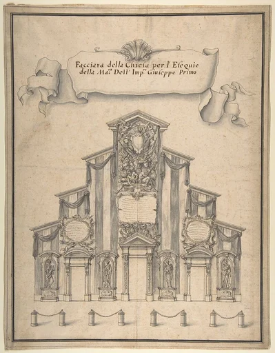 Decoration for the Façade of a Church for the Funeral of Joseph I, 1711