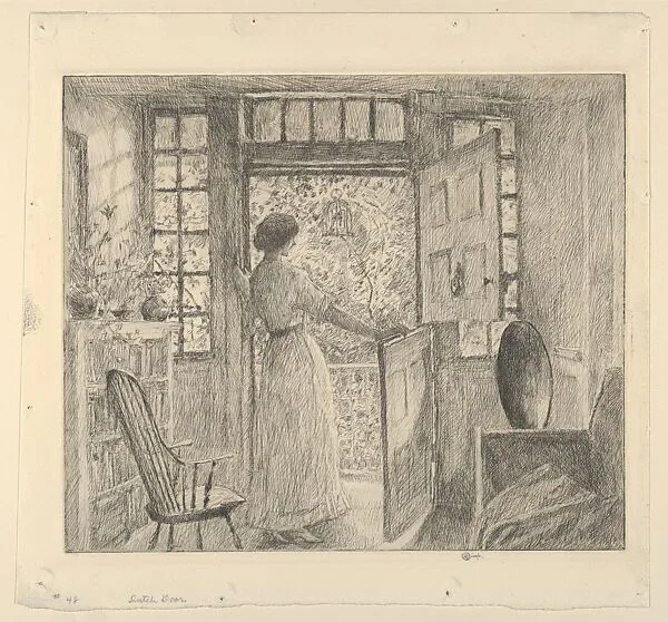 The Dutch Door (Holley House, Cos Cob) — Childe Hassam