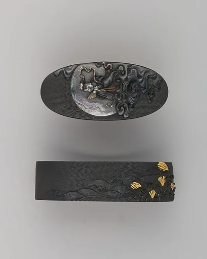 Sword-Hilt Collar and Pommel (Fuchigashira)