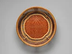 生野祥雲斎造  七宝文煤竹網代編盛籃|Offering or Fruit Tray (Morikago) with Intersecting Circles Design