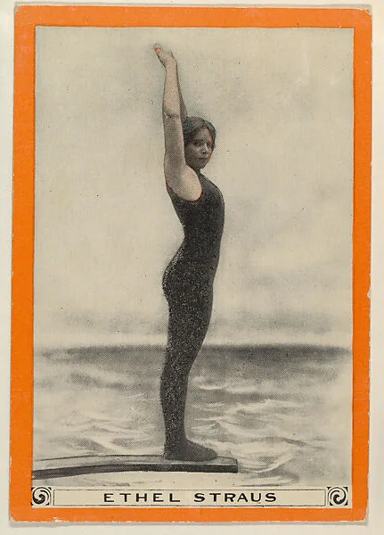 Ethel Straus, No. 52, The Soldier's Dive, from the Champion Women Swimmers series (T221), issued by Pan Handle Scrap — Pan Handle Scrap Company