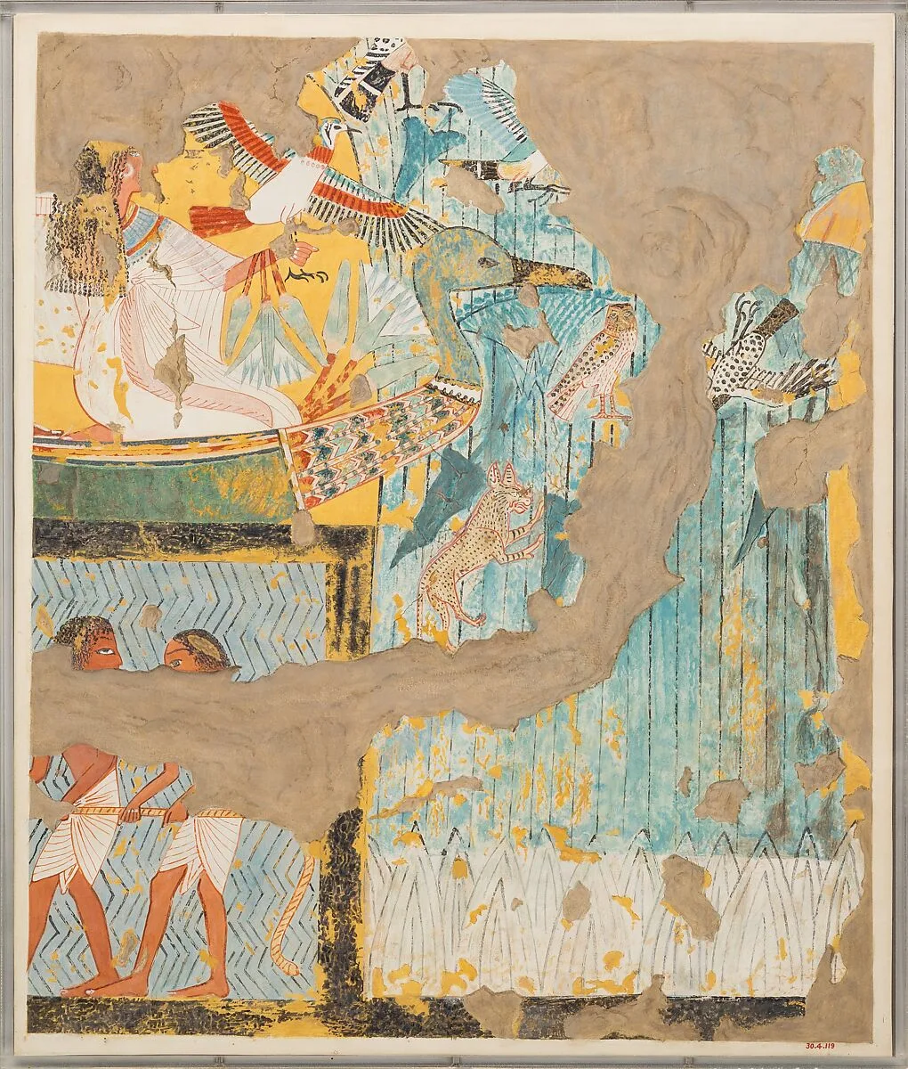 Fishing and Fowling, Tomb of Ipuy — Nina de Garis Davies|Norman de Garis Davies