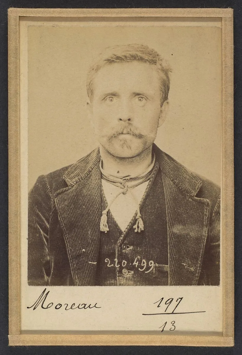 Moreau. Louis. 40 ans, né le 22/10/53 à Villiers (Nièvre). Tailleur de pierre. Anarchiste. 2/7/94. — Alphonse Bertillon