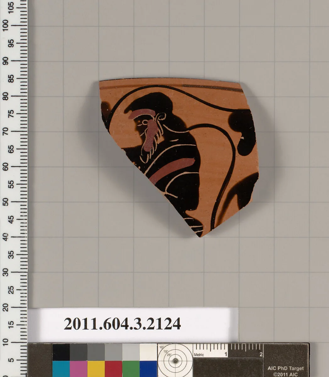 Terracotta rim fragment of a kylix (drinking cup) — Unknown