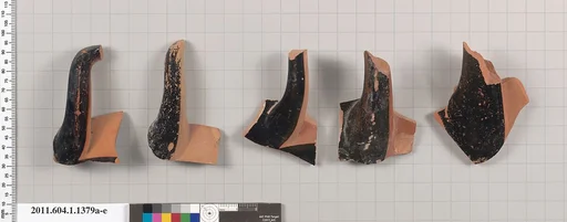 Terracotta fragments of kylikes (drinking cups)
