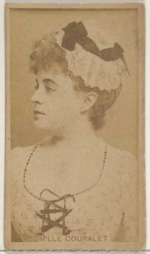 M'lle Couralet, from the Actors and Actresses series (N45, Type 8) for Virginia Brights Cigarettes