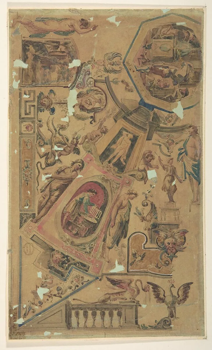 Design for a Ceiling Decoration — Anonymous, Italian, 19th century